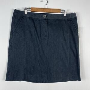 Merona Size 14 Twill Skirt Dark Gray